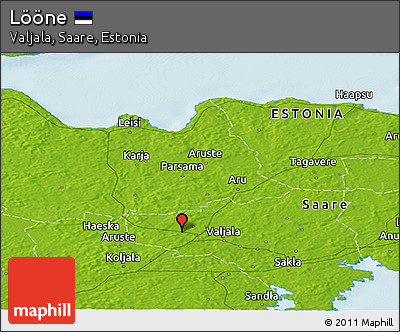 Physical Panoramic Map of Lööne