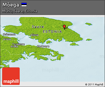 Physical Panoramic Map of Mõega