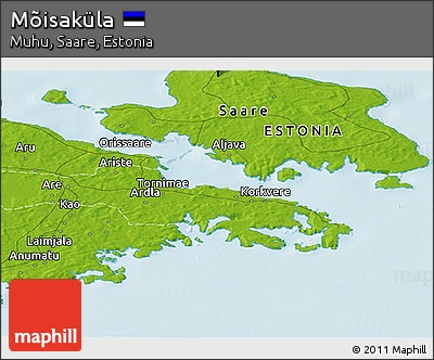 Physical Panoramic Map of Mõisaküla