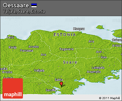 Physical Panoramic Map of Oessaare