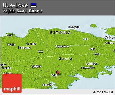 Physical Panoramic Map of Uue-Lõve