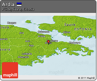 Physical Panoramic Map of Ardla