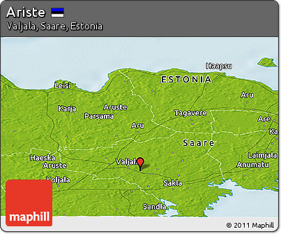 Physical Panoramic Map of Ariste
