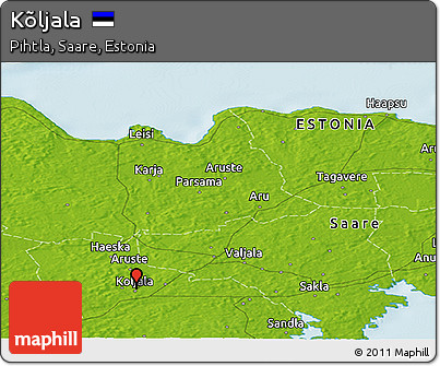 Physical Panoramic Map of Kõljala
