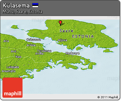 Physical Panoramic Map of Külasema