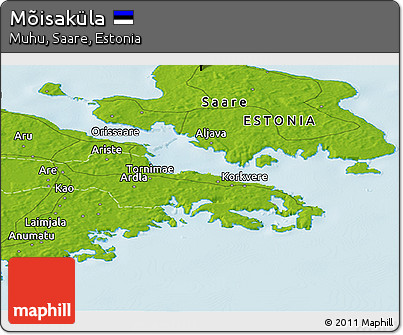 Physical Panoramic Map of Mõisaküla