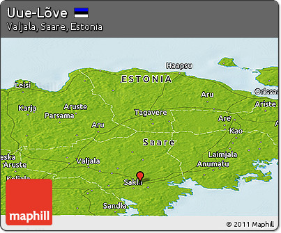 Physical Panoramic Map of Uue-Lõve