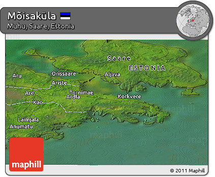 Satellite Panoramic Map of Mõisaküla
