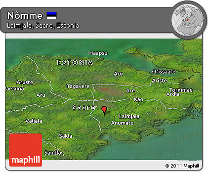 Satellite Panoramic Map of Nõmme