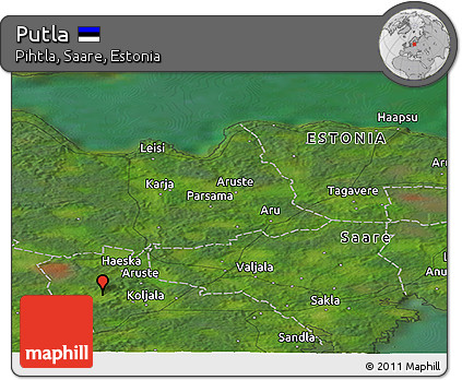 Satellite Panoramic Map of Putla