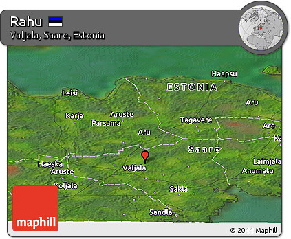 Satellite Panoramic Map of Rahu