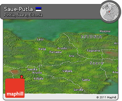 Satellite Panoramic Map of Saue-Putla