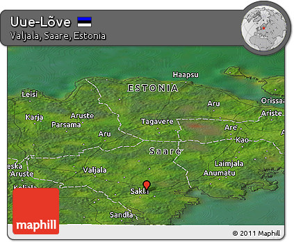 Satellite Panoramic Map of Uue-Lõve
