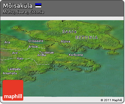 Satellite Panoramic Map of Mõisaküla