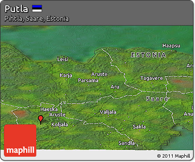 Satellite Panoramic Map of Putla