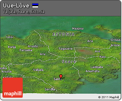 Satellite Panoramic Map of Uue-Lõve