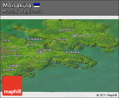 Satellite Panoramic Map of Mõisaküla