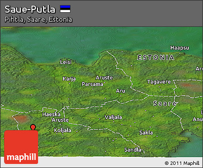 Satellite Panoramic Map of Saue-Putla