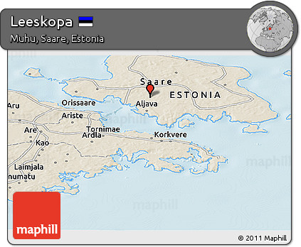 Shaded Relief Panoramic Map of Leeskopa