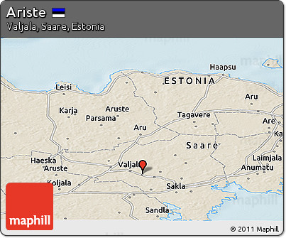 Shaded Relief Panoramic Map of Ariste