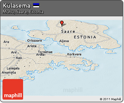Shaded Relief Panoramic Map of Külasema