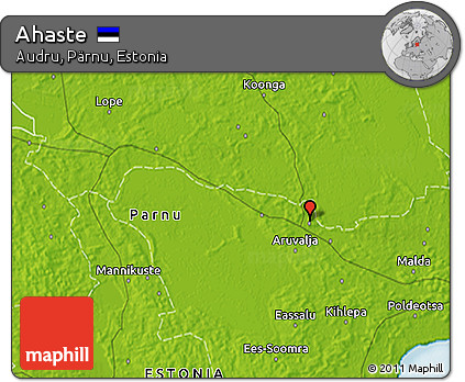 Physical 3D Map of Ahaste