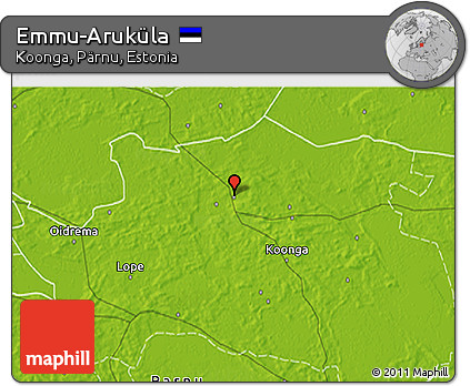 Physical 3D Map of Emmu-Aruküla