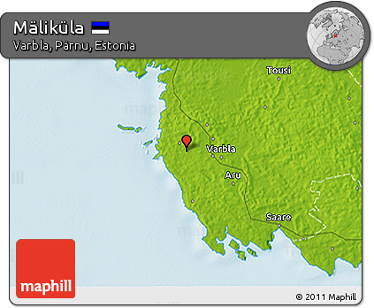 Physical 3D Map of Mäliküla