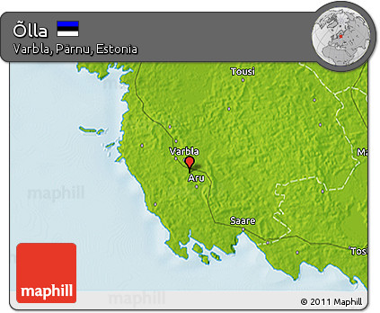 Physical 3D Map of Õlla