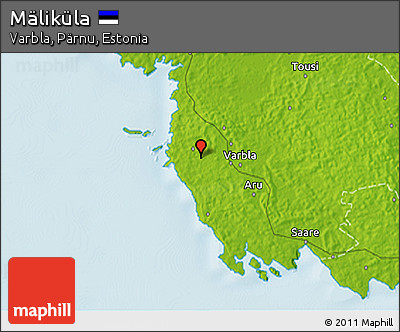 Physical 3D Map of Mäliküla