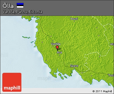 Physical 3D Map of Õlla