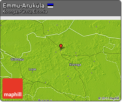 Physical 3D Map of Emmu-Aruküla