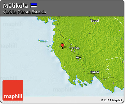 Physical 3D Map of Mäliküla