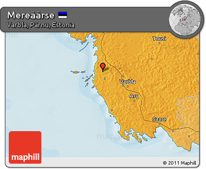 Political 3D Map of Mereäärse