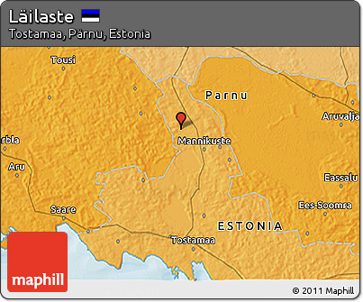 Political 3D Map of Läilaste
