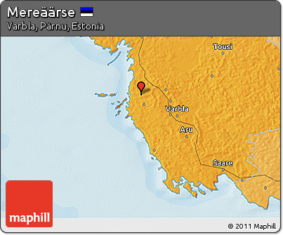 Political 3D Map of Mereäärse