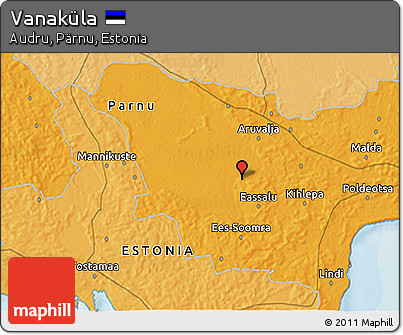 Political 3D Map of Vanaküla