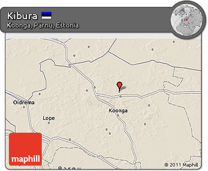 Shaded Relief 3D Map of Kibura