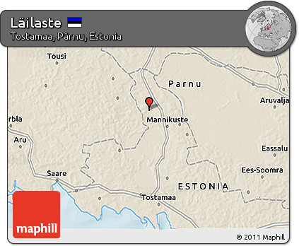 Shaded Relief 3D Map of Läilaste