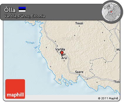 Shaded Relief 3D Map of Õlla