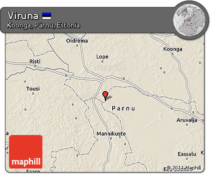 Shaded Relief 3D Map of Viruna