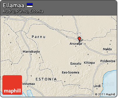 Shaded Relief 3D Map of Ellamaa