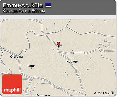 Shaded Relief 3D Map of Emmu-Aruküla