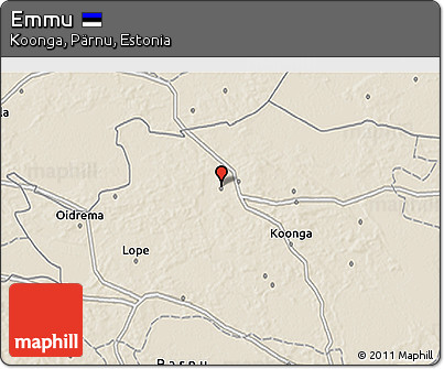 Shaded Relief 3D Map of Emmu