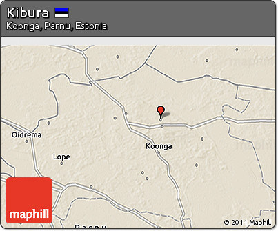 Shaded Relief 3D Map of Kibura