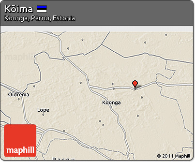 Shaded Relief 3D Map of Kõima
