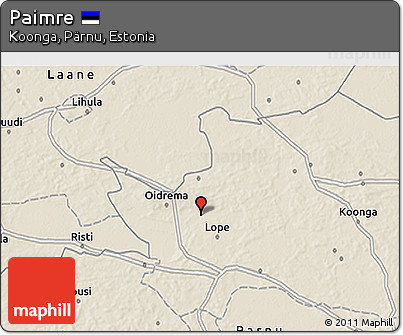 Shaded Relief 3D Map of Paimre