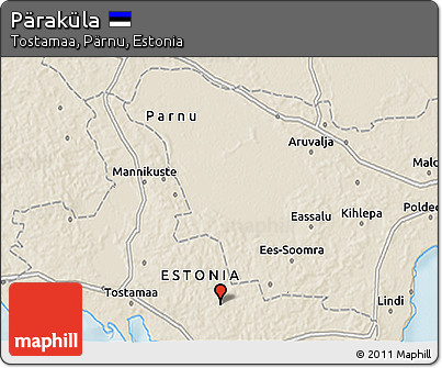 Shaded Relief 3D Map of Päraküla