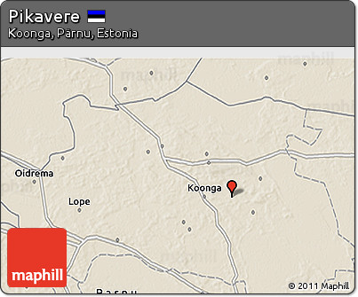 Shaded Relief 3D Map of Pikavere