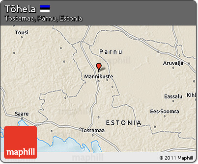 Shaded Relief 3D Map of Tõhela